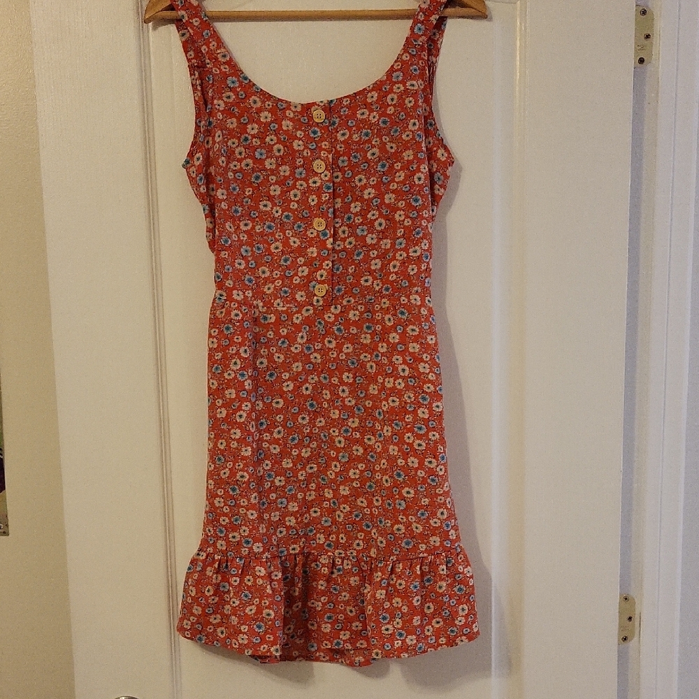 Monteau Scarlet Floral Mini Dress